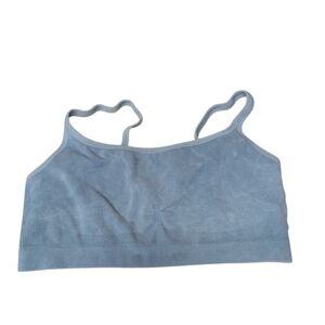 Vuori Light Blue Seamless Bralette Sports Bra Unpadded Size Medium